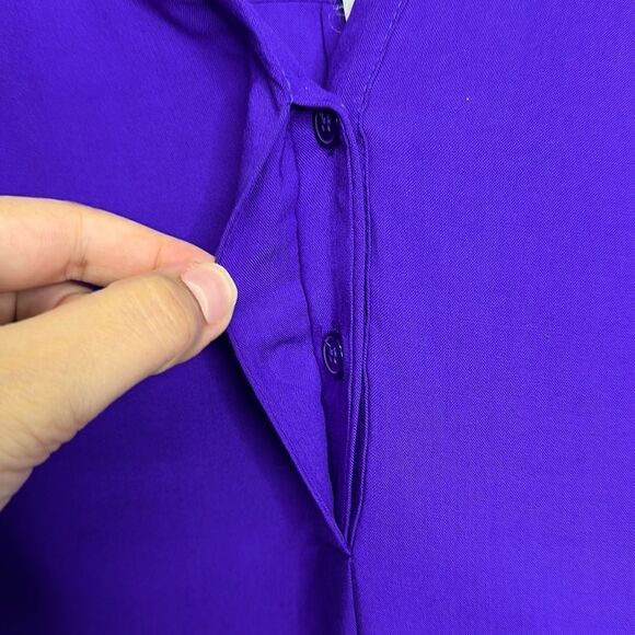 Cupio Dress WomensâHigh Low Sleeveless V Neck Purple Size SmallâNWT - Picture 4 of 6